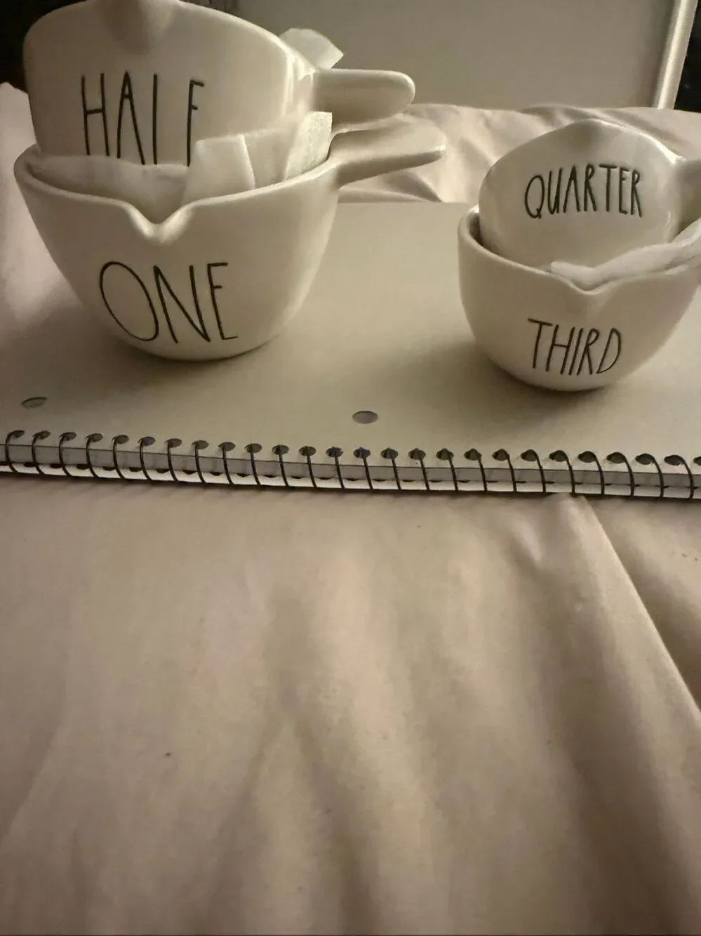 Rae Dunn White Handle Measuring Cups